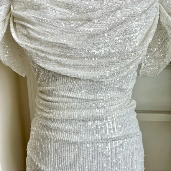 Hello Molly Frequent The Club Dress White Sz 6 - Picture 4 of 16